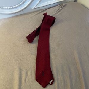 Yves Saint Laurent Men's Deep Wine Red Silk Tie